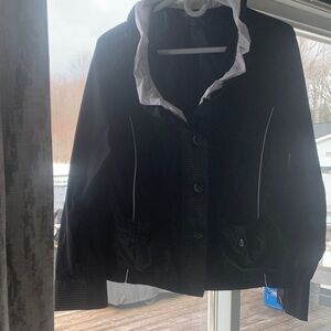 SPANNER Black Utility Jacket with White Trim